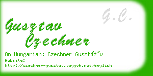 gusztav czechner business card